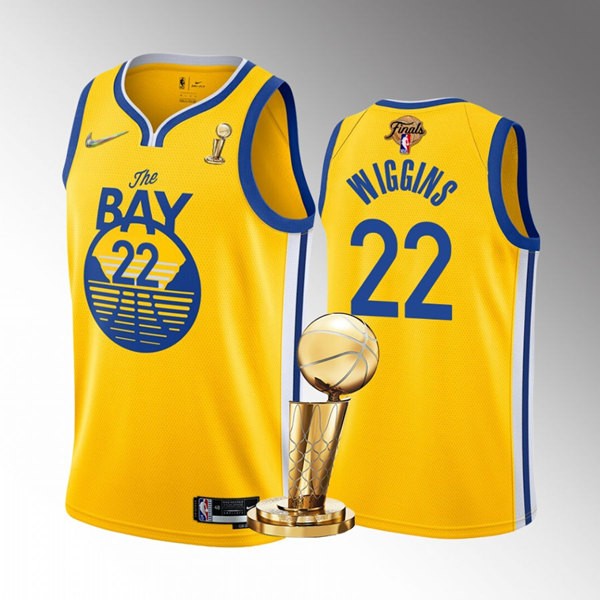 Warriors 22 Andrew Wiggins Yellow Nike 2022 Finals Champions Swingman Jersey,We sell and wholesale Warriors 22 Andrew Wiggins Yellow Nike 2022 Finals Champions Swingman Jersey on line form chian!